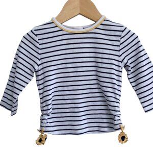 Vintage Gymboree Striped Shirt stripes with Sunflower Ties - 6-12M